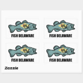 Fish Delaware Rechteckiger Aufkleber (Blatt)