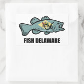 Fish Delaware Rechteckiger Aufkleber (Tasche)