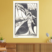 Fish Design for a Ceramic Plate  Leinwanddruck (Insitu (Wohnzimmer))