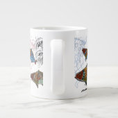 fish design mug/needle punch design/elements Jumbo-Tasse (Rückseite)