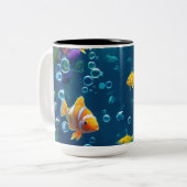 Fish Design Myg Zweifarbige Tasse (Vorderseite Links)