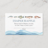 FIsh Diaper Raffle Babydusche Beilage Begleitkarte (Vorderseite)
