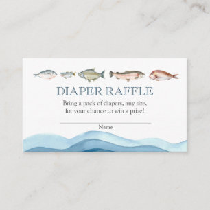 FIsh Diaper Raffle Babydusche Beilage Begleitkarte