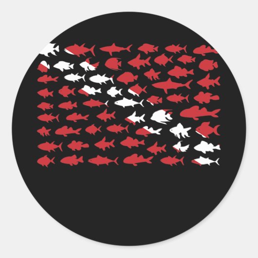 Fish Dive for Scuba Diver Fish lover Runder Aufkleber (Vorderseite)