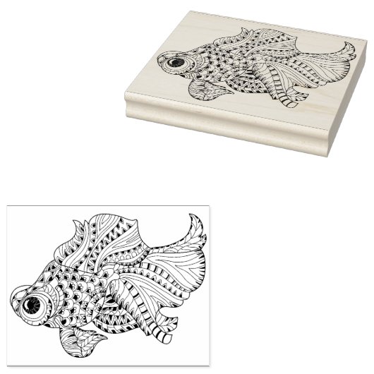 Fish Doodle Gummistempel (Stempel)
