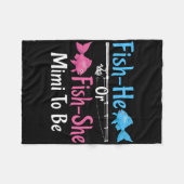 Fish-er oder Fish-sie Mimi zur Geschlechtsenthüllu Fleecedecke (Vorderseite (Horizontal))