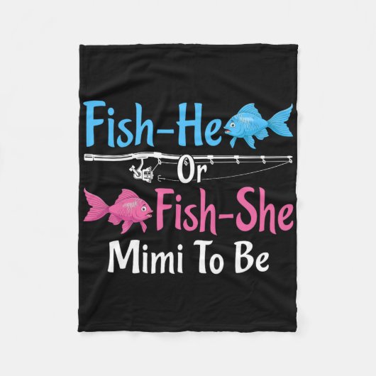 Fish-er oder Fish-sie Mimi zur Geschlechtsenthüllu Fleecedecke (Vorderseite)