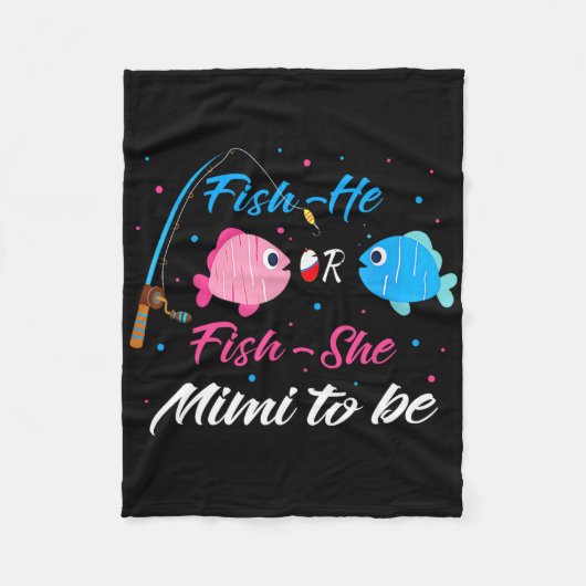 Fish-er oder Fish-sie Mimi zur Geschlechtsenthüllu Fleecedecke (Vorderseite)