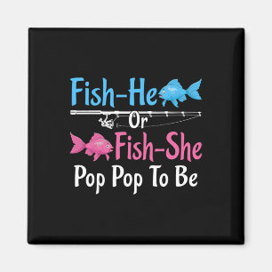 Fish-er oder Fish-sie Pop Pop zur Geschlechtsenthü Magnet