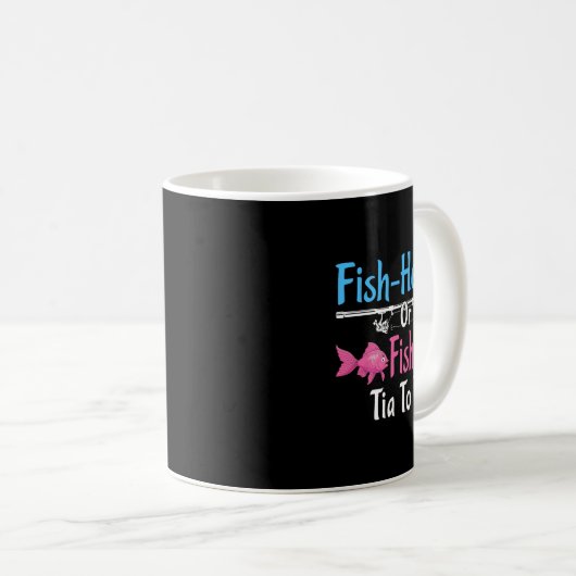 Fish-er oder Fish-sie Tia wird Geschlechter-Enthül Kaffeetasse (VorderseiteRechts)