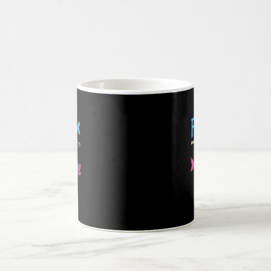 Fish-er oder Fish-sie Tia wird Geschlechter-Enthül Kaffeetasse (Mittel)
