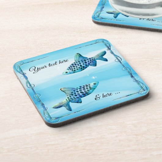 Fish Fisces Fantasy Water World Untersetzer (Linke Seite)