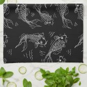 fish fishmonger seafood caviar cuts geschirrtuch (Gefaltet)