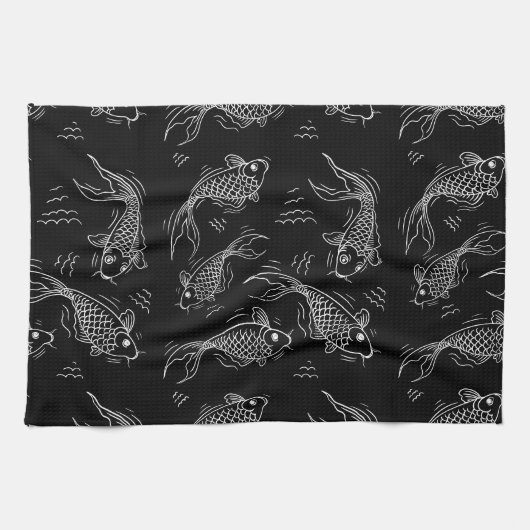 fish fishmonger seafood caviar cuts geschirrtuch (Horizontal)