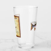 Fish Flashcards on a pint glass - Regenbogenforell Glas (Rechts)