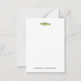 Fish Flat Note Card Mitteilungskarte