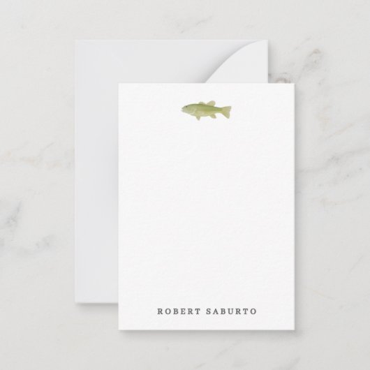 Fish Flat Note Card Mitteilungskarte (Vorderseite)