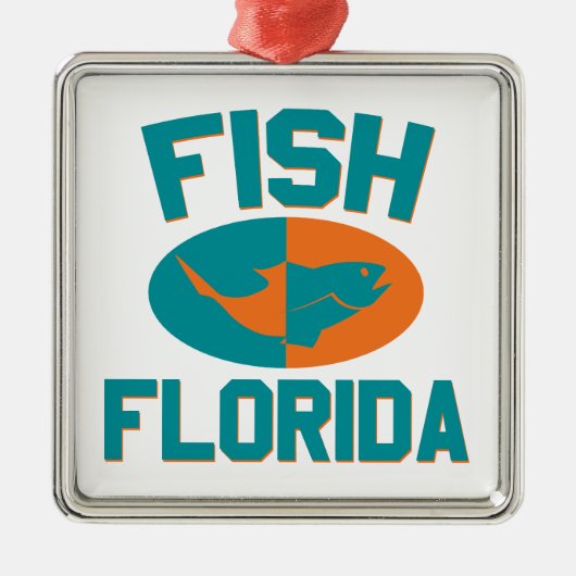 Fish Florida Colors Ornament Aus Metall (Vorne)