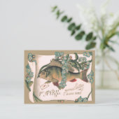 Fish Forget-Me-Not Letter Postkarte (Stehend Vorderseite)