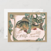 Fish Forget-Me-Not Letter Postkarte (Vorne/Hinten)