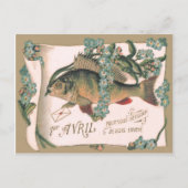 Fish Forget-Me-Not Letter Postkarte (Vorderseite)