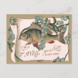 Fish Forget-Me-Not Letter Postkarte