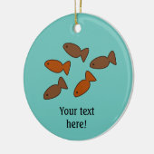 Fish-förmige Leckereien mit benutzerdefiniertem Te Keramik Ornament (Links)