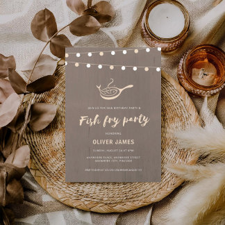 Fish fry birthday party einladung