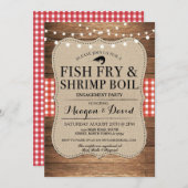 Fish Fry Engagement Party Shower Shrimp Boil Einladung (Vorne/Hinten)