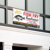 Fish Fry Fundraiser Banner mit qr Code (Äußeres Gebäude)