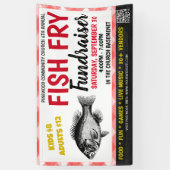 Fish Fry Fundraiser Banner mit qr Code (Vertikal)