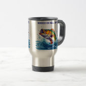 Fish-Funny-Hooked on Reel Coffee Reisebecher (VorderseiteRechts)