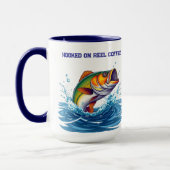 Fish-Funny-Hooked on Reel Coffee Tasse (Links)