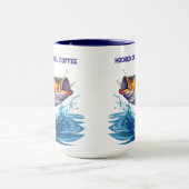 Fish-Funny-Hooked on Reel Coffee Tasse (Zentrum)