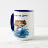 Fish-Funny-Hooked on Reel Coffee Tasse (Vorderseite Links)
