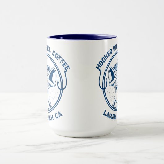 Fish-Funny-Hooked on Reel Coffee Tasse (Zentrum)