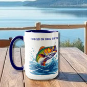 Fish-Funny-Hooked on Reel Coffee Tasse