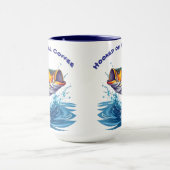 Fish-Funny-Hooked on Reel Coffee Tasse (Zentrum)