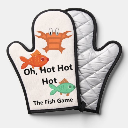 Fish Game Oven Mitt Ofenhandschuh (Vorderseite/Rückseite)