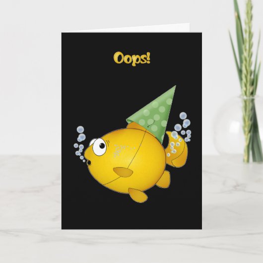 FISH Geburtstag Tooops! Karte (Vorderseite)