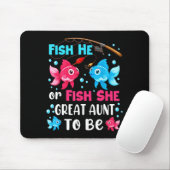 Fish He Or Fish She Gender Reveal Family Great Aun Mousepad (Mit Mouse)