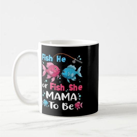 Fish He Or Fish She Gender Reveal Family Matching Kaffeetasse (Links)
