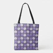 Fish Head Blätter Lilac White Black Tasche (Rückseite)