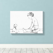 Fish Head Doll Leinwanddruck (Insitu (Holzboden))