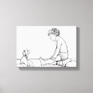 Fish Head Doll Leinwanddruck