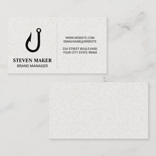 Fish-Hook-Logo | Bootfahren Visitenkarte (Vorne/Hinten)