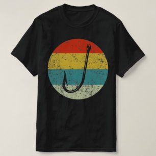 FISH HOOK Retro Vintage Silhouette 70er T-Shirt