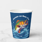 Fish-Hooked on Reel Fun Pappbecher (Rückseite)