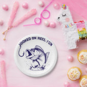 Fish-Hooked on Reel Fun Pappteller (Party)