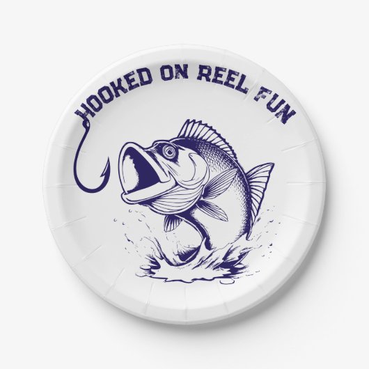 Fish-Hooked on Reel Fun Pappteller (Vorderseite)